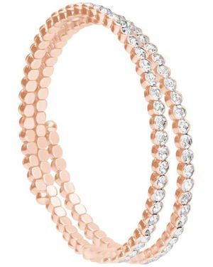 Stroili Bracciale bangle in metallo rosato e cristalli