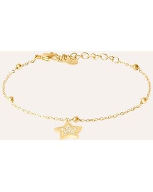 Stroili Bracciale Stella Acciaio Dorato Cubic Zirconia 16.5+3cm - Metallizzato