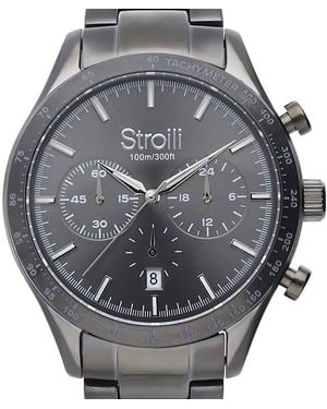 Stroili Orologio cronografo Detroit con cinturino in acciaio cassa in acciaio grigio