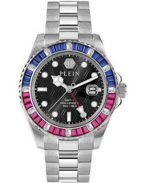 Philipp Plein Orologio Al Quarzo Gmt-i Challenger Baguettes Pwpza0124 - Metallizzato