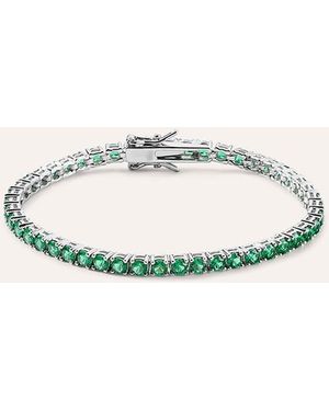 Stroili Bracciale Tennis Silver Rainbow Argento Rodiato Cubic Zirconia - Verde