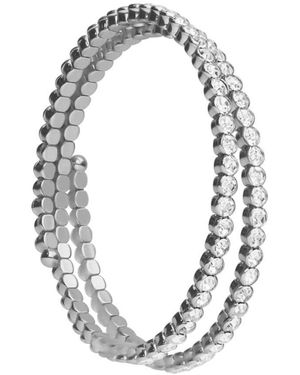 Stroili Bracciale bangle in metallo rodiato e cristalli - Metallizzato