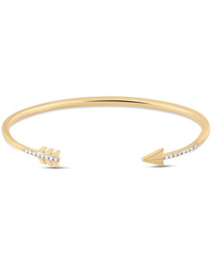 Stroili Bangle placcato oro con freccia con zirconi - Metallizzato