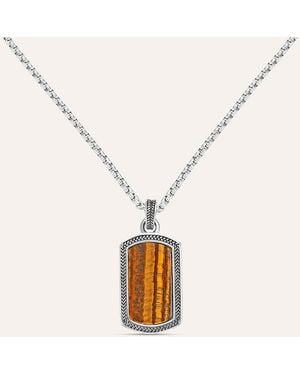 Stroili Collana Man Code Acciaio Occhio di tigre - Bianco