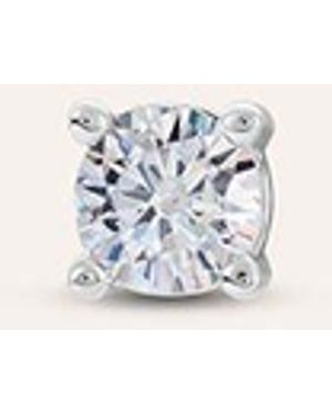 Stroili Orecchini Lobo Punto Luce Gentleman Argento Rodiato Cubic Zirconia - Neutro