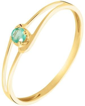 Stroili Anello Solitario Charlotte Oro Giallo Smeraldo - Metallizzato