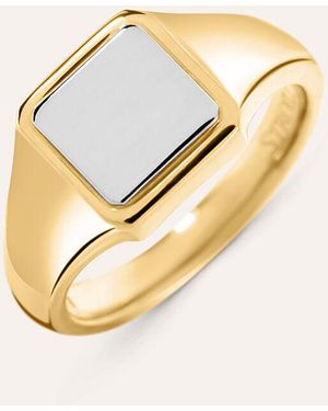 Stroili Anello Chevalier Man Code Acciaio Bicolore - Metallizzato