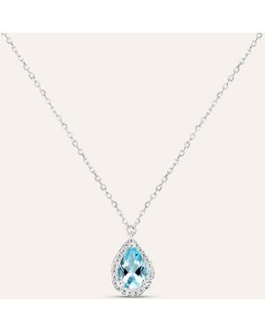 Stroili Collana Punto Luce Amélie Oro Bianco Topazio Cubic Zirconia - Marrone