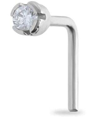 Stroili Piercing Naso Punto Luce Bon Ton Oro Bianco Diamante