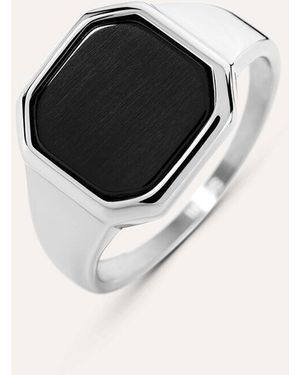 Stroili Anello Chevalier Man Code Acciaio Onice - Nero