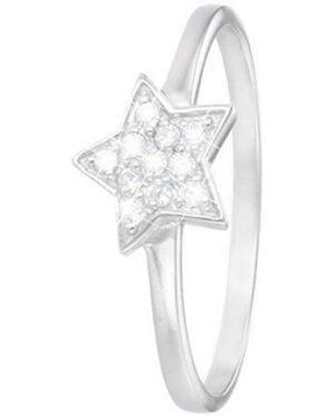 Stroili Anello stella in argento 925 rodiato e zirconi - Neutro