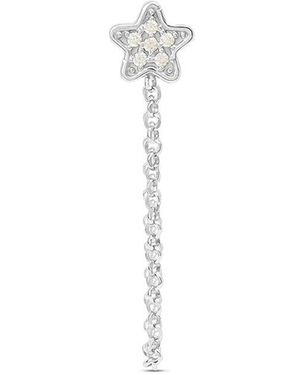 Stroili Mono Orecchino Pendente Silver Moments Argento Rodiato Cubic Zirconia - Bianco