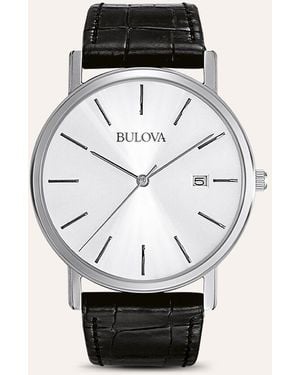 Bulova Orologio Bg-Dress Duets quadrante bianco 96B104 - Metallizzato