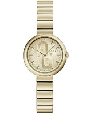 Furla Oro acciaio inossidabile orologio analogico al quarzo - Metallizzato