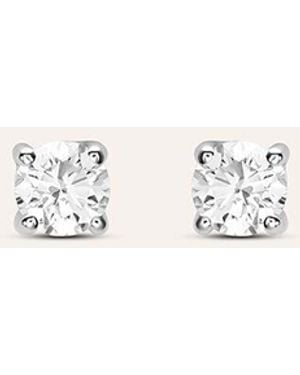 Stroili Orecchini Lobo Punto Luce Grace Oro Bianco Diamante - Neutro