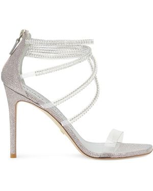 Stuart Weitzman Superglam 100 Strap Sandal - White