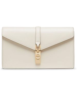 Stuart Weitzman Milan Loveletter Clutch, Bags, , Smooth Leather - White