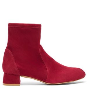 Stuart Weitzman Grace Sock Bootie - Red