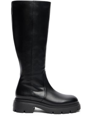 Stuart Weitzman Hudson Lite Zip Boot - Black