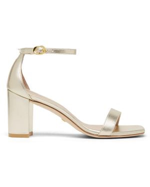 Stuart Weitzman , NUDISTCURVE 75 BLOCK SANDAL, SANDALI, - Neutro