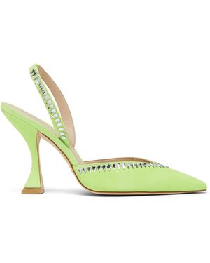 Stuart Weitzman Gemcut Xcurve 100 Slingback Pump - Green