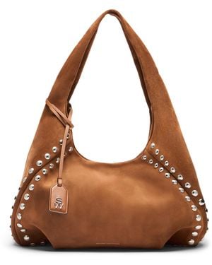 Stuart Weitzman Moda Stud Hobo Bag - Marrón
