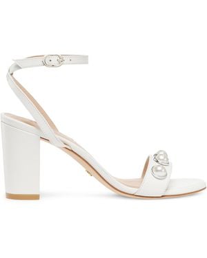 Stuart Weitzman Nearlybare Portia Sandal - White