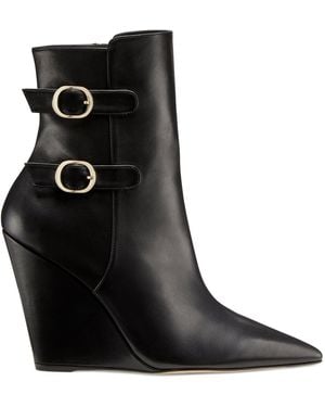 Stuart Weitzman Saloon 100 Wedge Bootie - Black