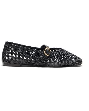 Stuart Weitzman Prima Woven Mary Jane - Black