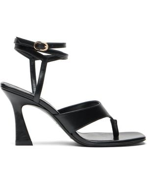 Stuart Weitzman Vinnie Wrap Thong 85 - Black