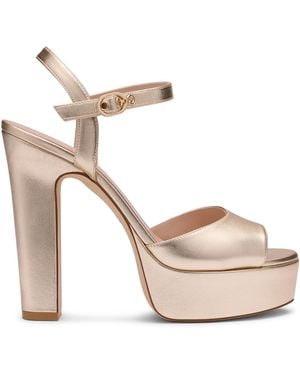 Stuart Weitzman Reade Plateau-Sandale - Mettallic
