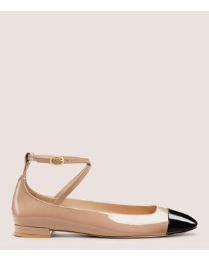 Stuart Weitzman Eden Strap Flats & Loafers - Natural