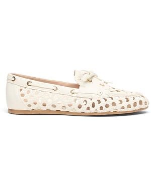 Stuart Weitzman Tinsley Woven Moccasin - Natur