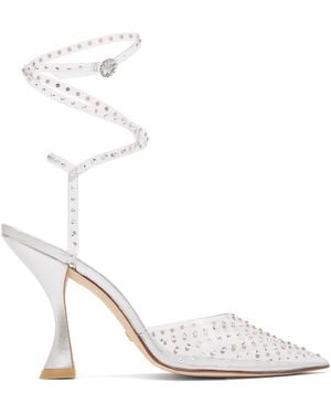 Stuart Weitzman Glam Xcurve 100 Wrap Pump - White