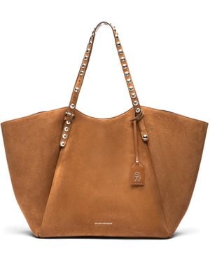 Stuart Weitzman Gogo Stud Tote - Marron