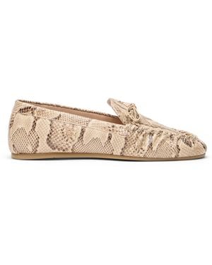 Stuart Weitzman Britt Bow Loafer - Natural