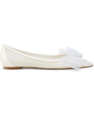 Stuart Weitzman , BLUSHING BOW FLAT, MOCASSINI E SCARPE BASSE, - Bianco
