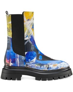 Stuart Weitzman Sw X Kidsuper Bedford Bootie - Blue
