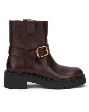 Stuart Weitzman Ren Motorrad-Stiefelette - Braun