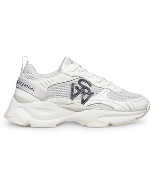 Stuart Weitzman Sw Trainer, Trainers, , Mesh/Calf Leather - White