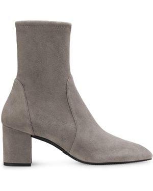 Stuart Weitzman Yuliana 60, Boots And Booties, , Suede Stretch - Grey