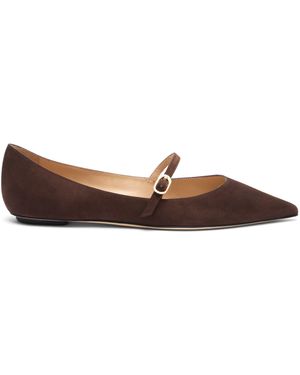Stuart Weitzman Emilia Mary Jane Flat - Marrón