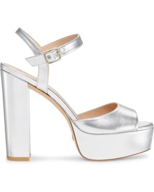 Stuart Weitzman Ryder 95 Platform Sandal - Bianco