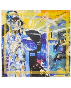 Stuart Weitzman Sw X Kidsuper Silk Scarf - Blue