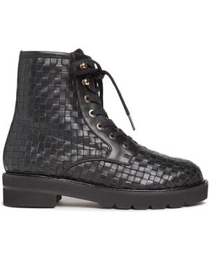 Stuart Weitzman Mila Lift Woven - Black