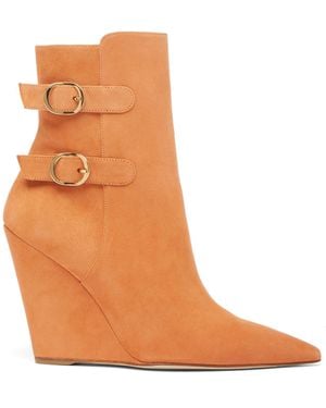 Stuart Weitzman Saloon 100 Wedge Bootie - Brown