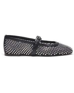 Stuart Weitzman Bareitall Shine Mary Jane - Nero