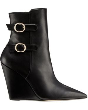 Stuart Weitzman Saloon 100 Wedge Bootie - Black
