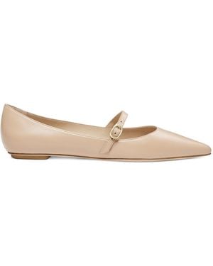 Stuart Weitzman Emilia Mary Jane Flat - Natural