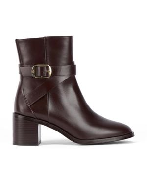 Stuart Weitzman Esme Belted Zip Bootie - Marron